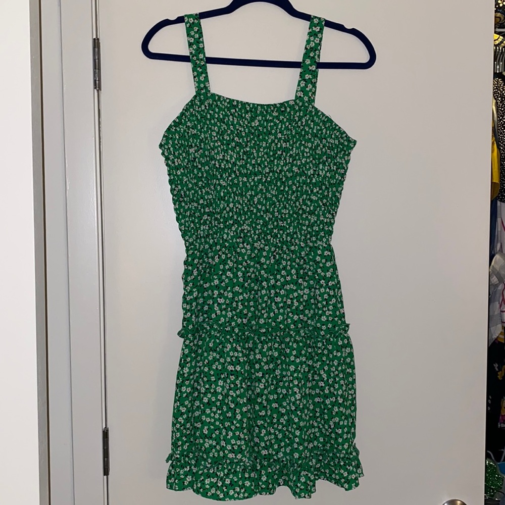 Sienna Sky- Green Floral Print Mini Dress